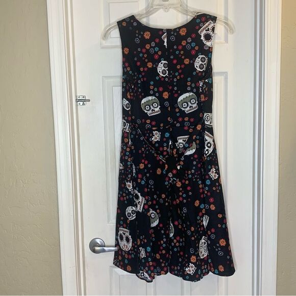 Day of the Dead Dia De Los Muertos Print Fit and Flare Dress Size XL - Picture 11 of 11
